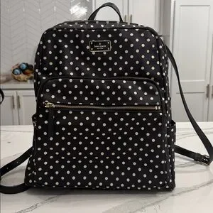 Kate Spade polka dot Large Hilo diamonddot backpack Kate Spade WKR00320 Karissa Blue & White Polka Dot Nylon  main image 3